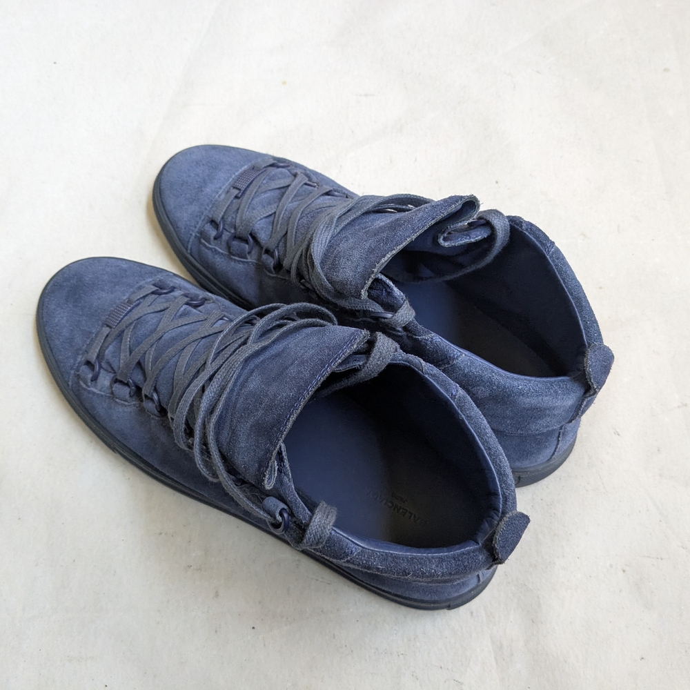 Balenciaga Blue Suede Sneakers - Picture 9 of 16